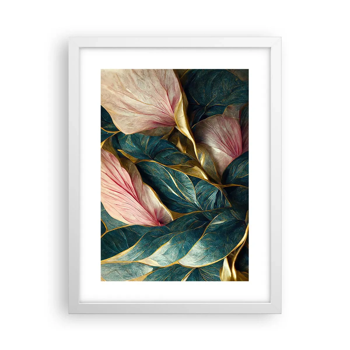 Poster în ramă albă - Eleganța naturală și stil - 30x40 cm