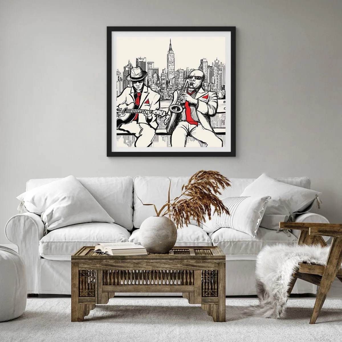 Poster în ramă neagră - Improvizație la New York - 30x30 cm