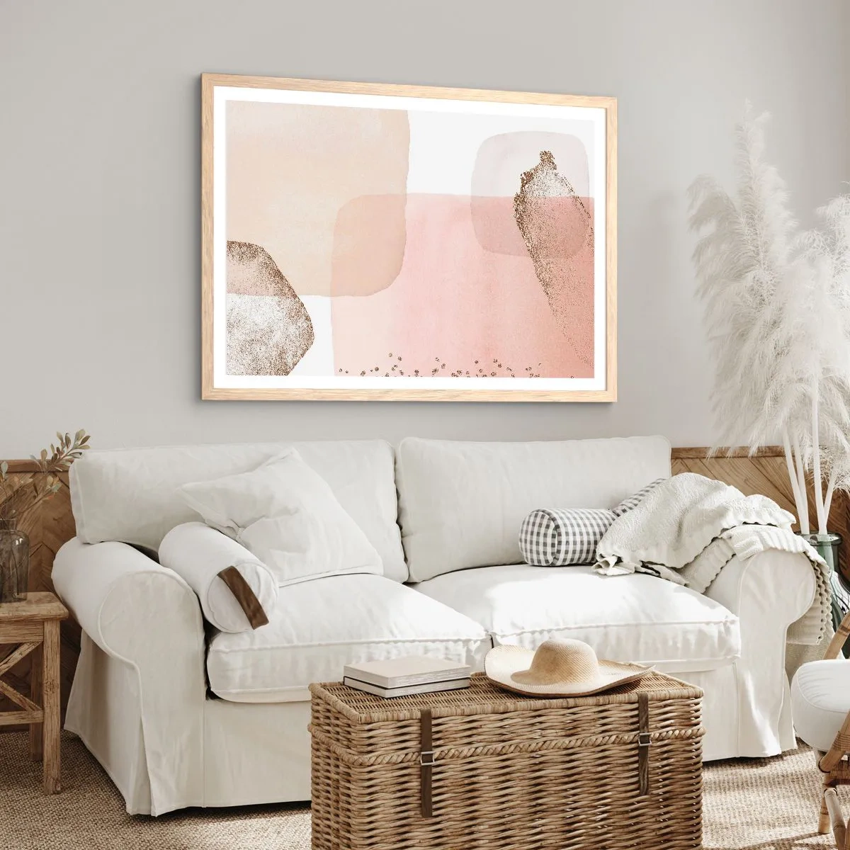 Poster în ramă de stejar deschis - O privire prin culoare - 40x30 cm