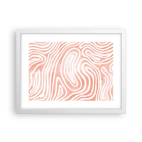 Poster în ramă albă - Într-un labirint de coral - 40x30 cm