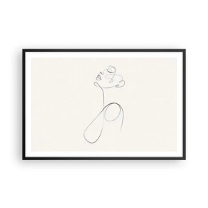 Poster în ramă neagră - Încâlcită în vise - 91x61 cm