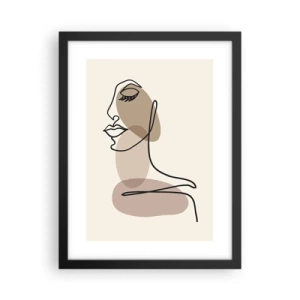 Poster în ramă neagră - O anumită linie de frumusețe - 30x40 cm