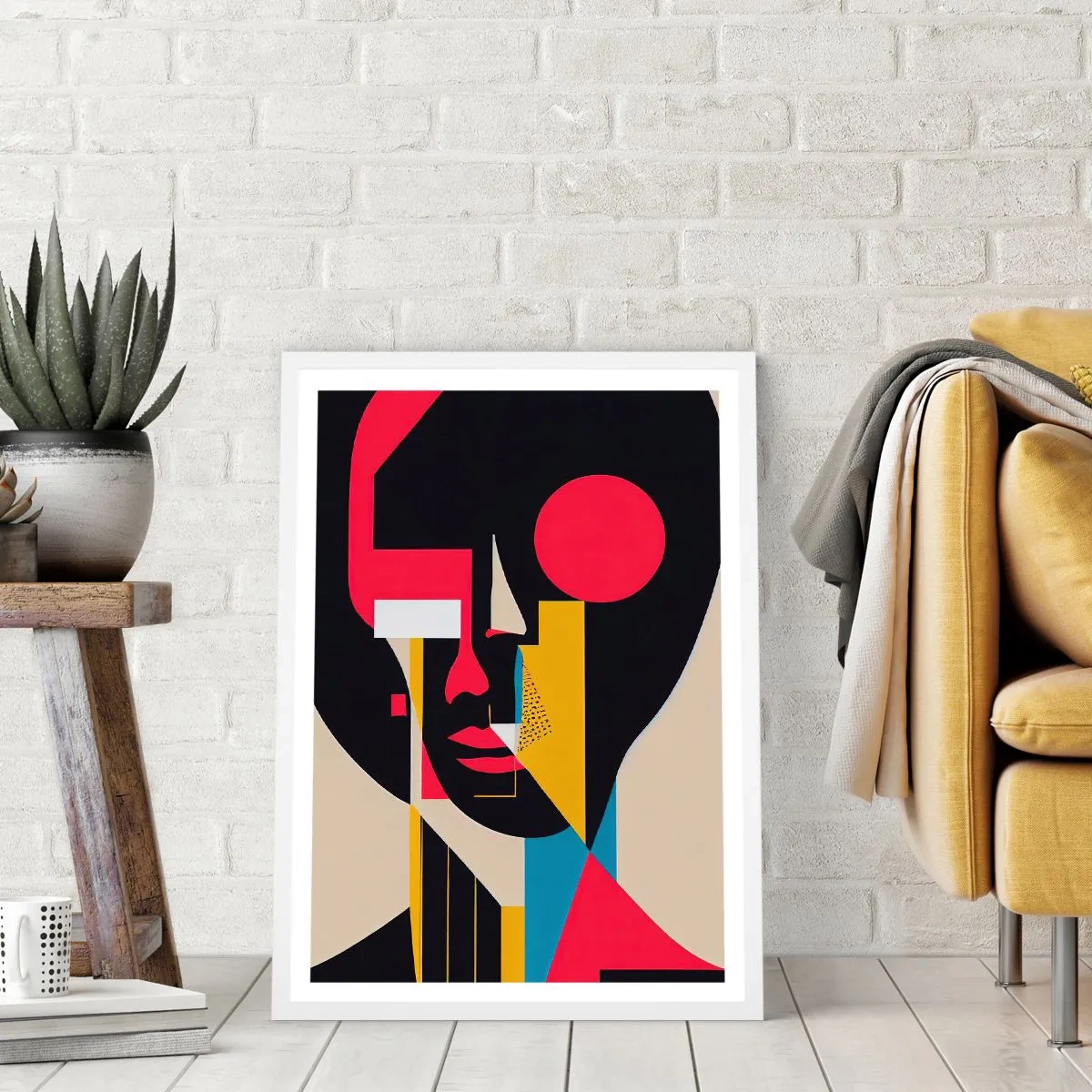 Poster în ramă albă - Lumea ei interioară - 40x50 cm