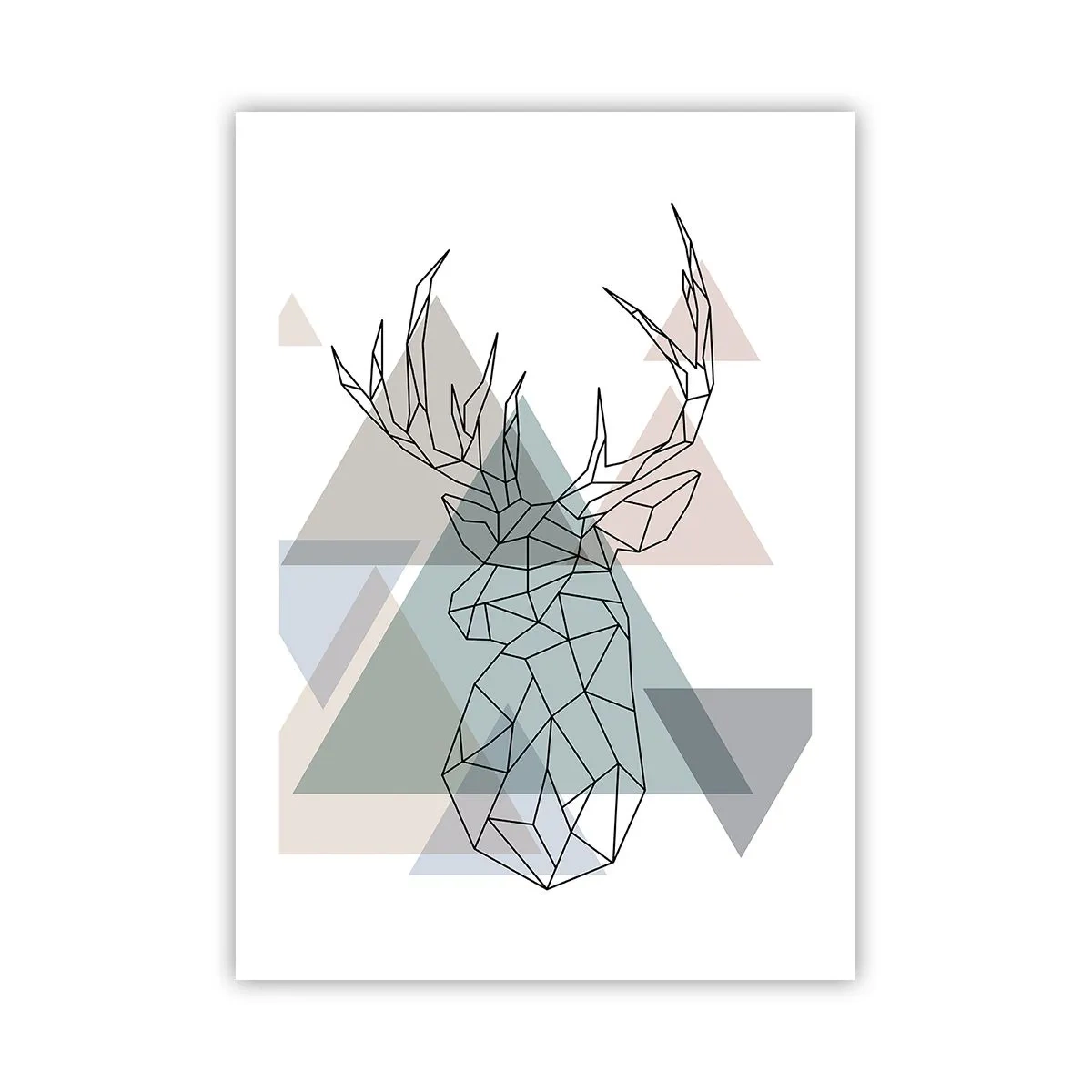 Poster - Într-o pădure geometrică - 50x70 cm