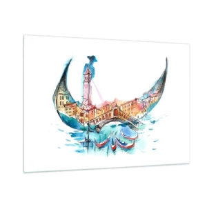 Tablou pe sticlă - Croazieră prin oraș - 100x70 cm