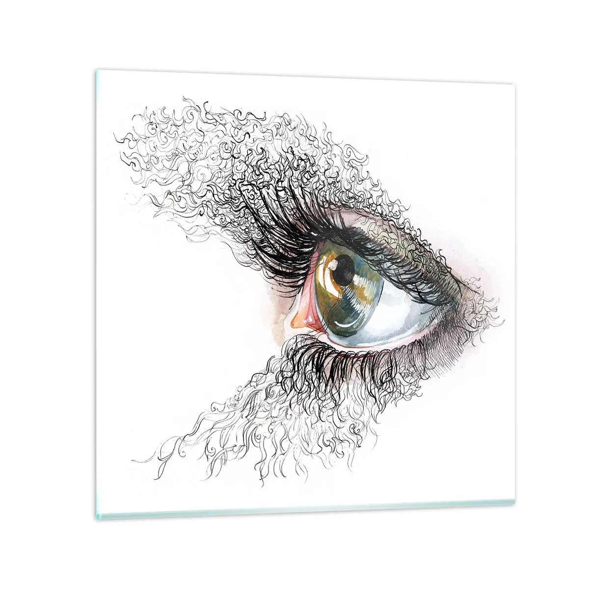 Tablou pe sticlă - Privește direct în suflet - 70x70 cm