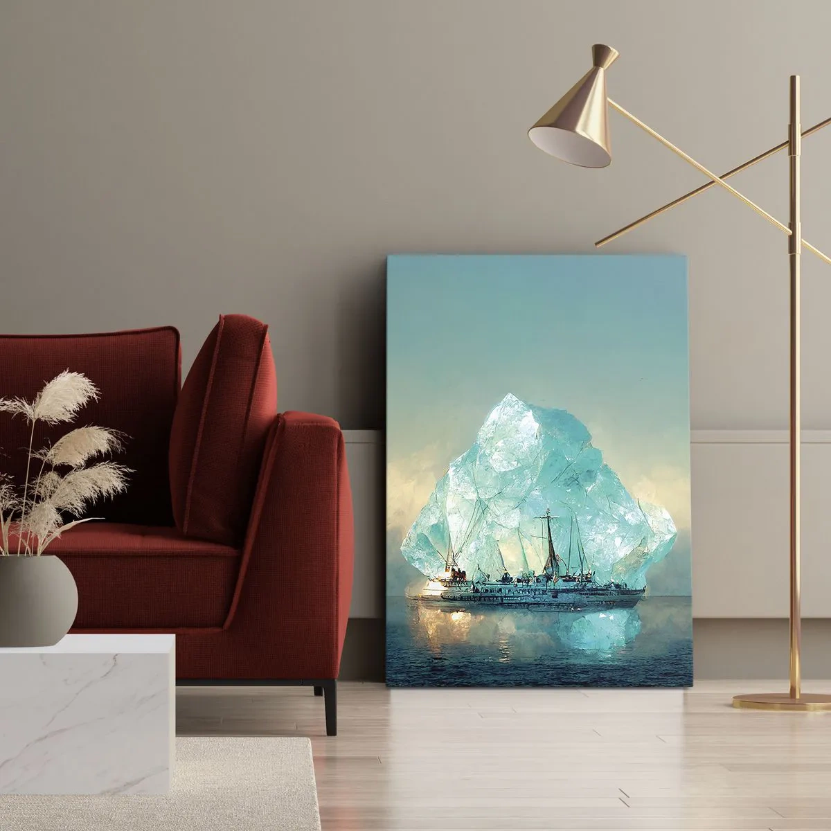 Tablou pe pânză - Diamant arctic - 45x80 cm