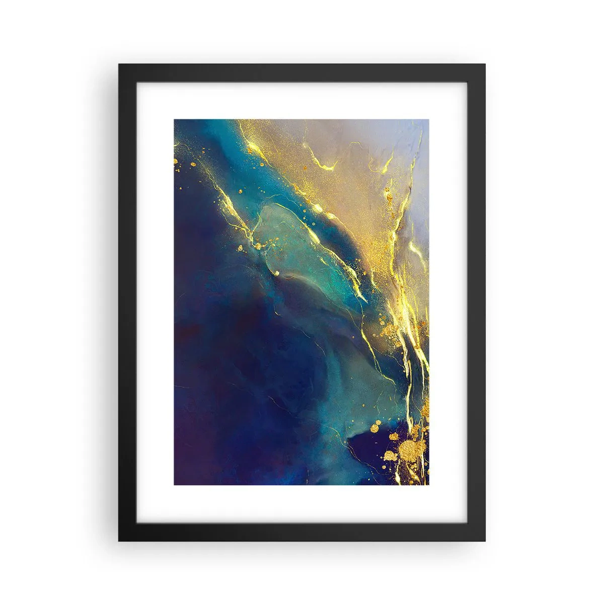 Poster în ramă neagră - Baltă de aur - 30x40 cm