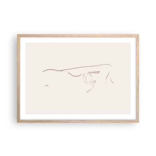 Poster în ramă de stejar deschis - Forma dorinței - 70x50 cm