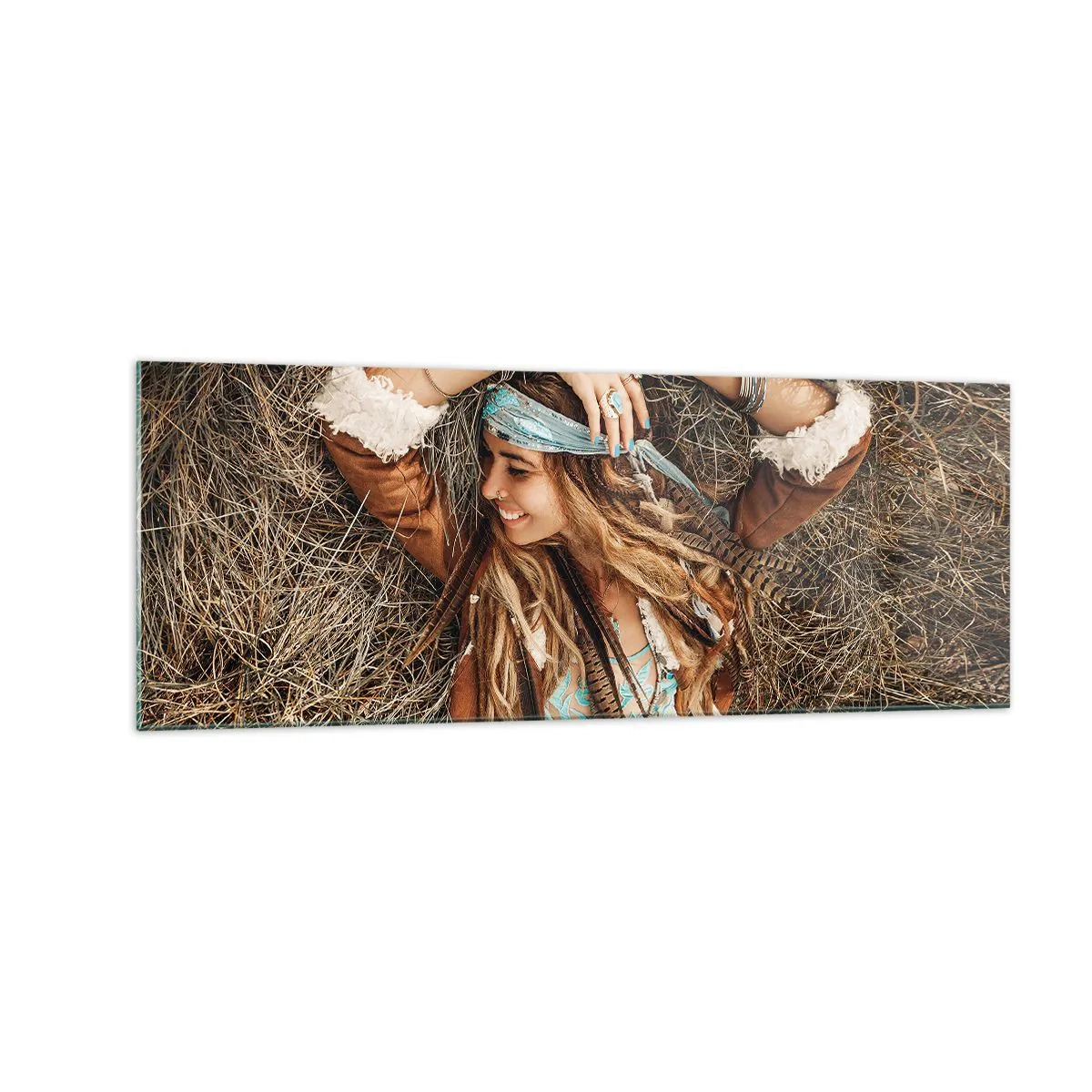 Tablou pe sticlă - În drum spre vara iubirii - 140x50 cm