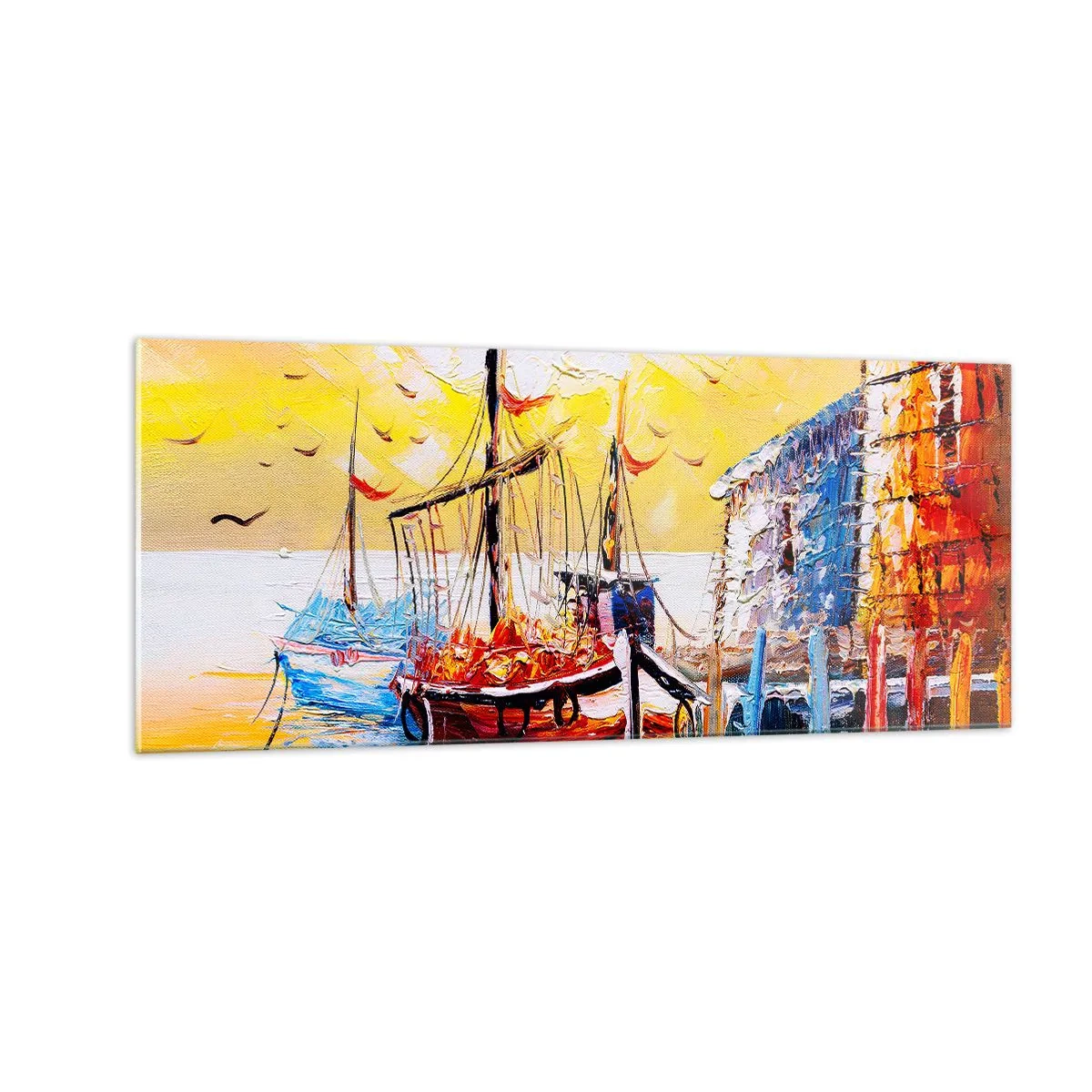 Tablou pe sticlă - Întoarcere fericită - 100x40 cm