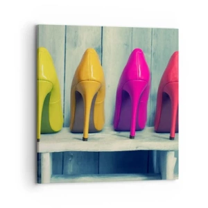 Tablou pe pânză - Mergând pe un curcubeu - 70x70 cm