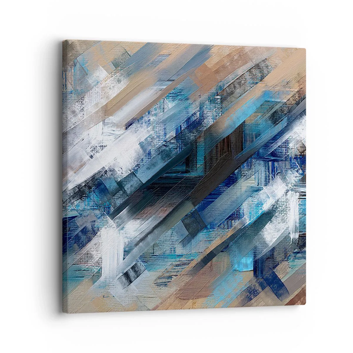 Tablou pe pânză - Pe o pantă albastră - 30x30 cm