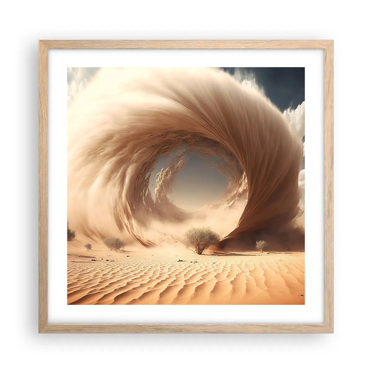 Poster în ramă de stejar deschis - Portal deschis - 50x50 cm