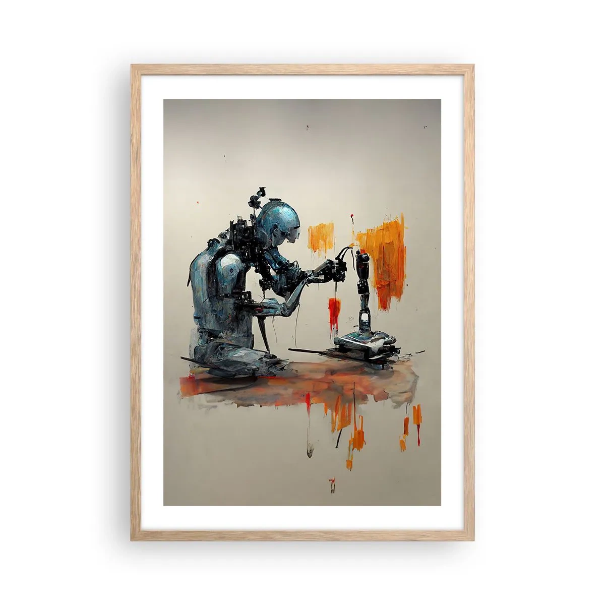 Poster în ramă de stejar deschis - Vine ziua de mâine..... - 50x70 cm