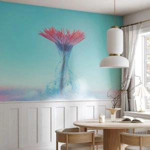 Tapet Premium Canvas - Într-o unduire revigorantă - Abstracția, Floare, Bucată - 350x256 cm