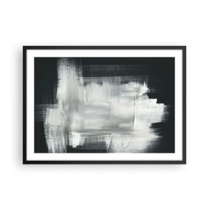 Poster în ramă neagră - Țesut vertical și orizontal - 70x50 cm
