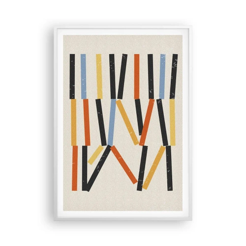 Poster în ramă albă - Compoziție la nivel - 70x100 cm