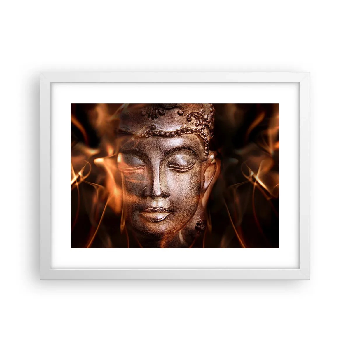 Poster în ramă albă - Există doar aici și acum - 40x30 cm