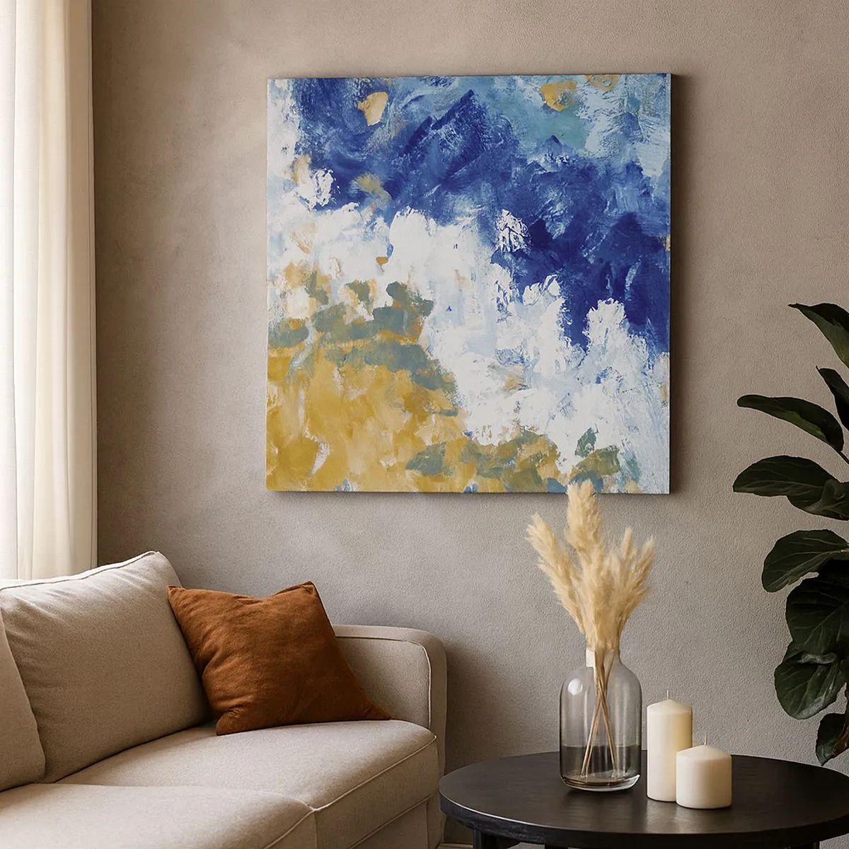 Tablou pe pânză - Dansul elementelor - 30x30 cm