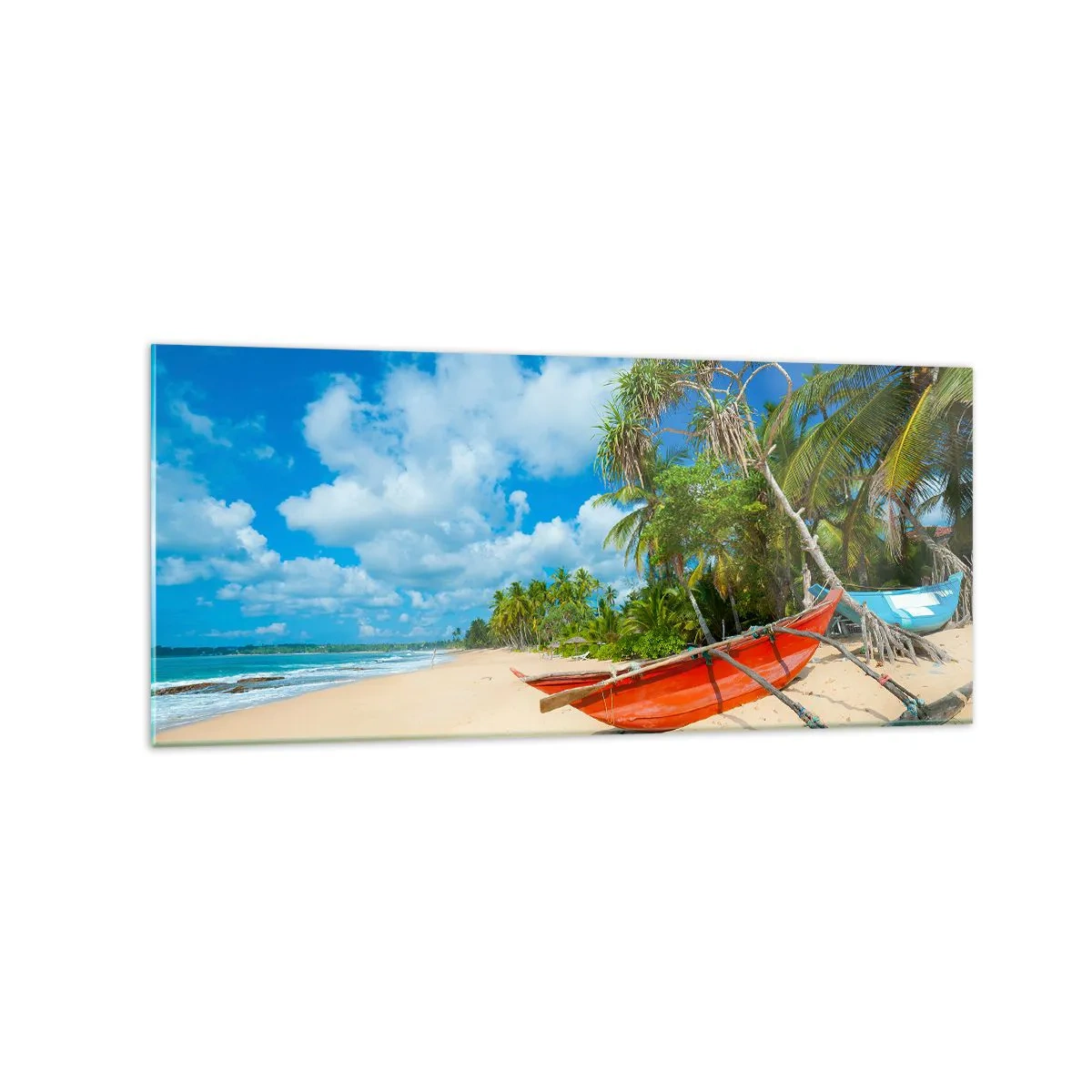 Tablou pe sticlă - Farmecul tropicelor - 120x50 cm