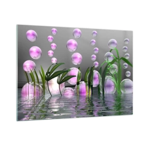 Tablou pe sticlă - O compoziție reflexivă de luminozitate și viață - 100x70 cm