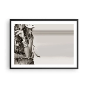 Poster în ramă neagră - Ca o fată - 70x50 cm