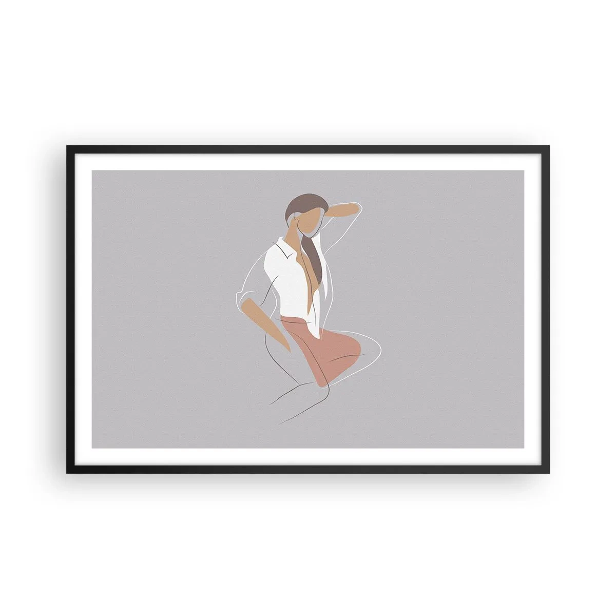 Poster în ramă neagră - Schiță de farmec - 91x61 cm