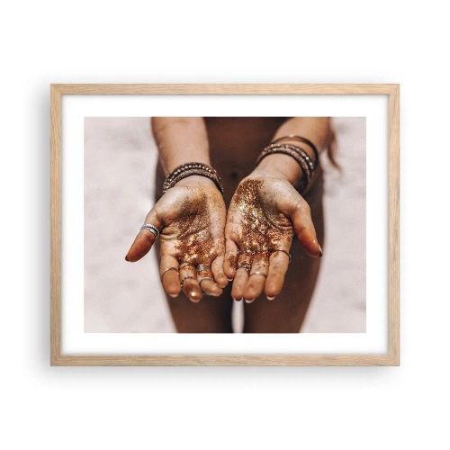 Poster în ramă de stejar deschis - Un cadou pentru tine - 50x40 cm