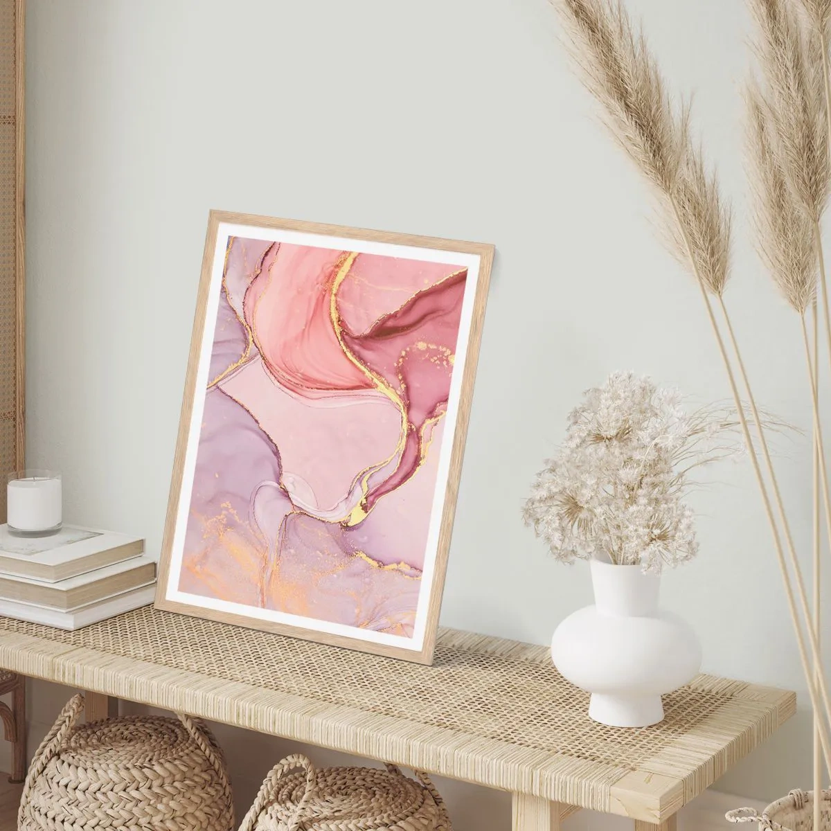 Poster în ramă de stejar deschis - O mângâiere de culoare - 30x40 cm