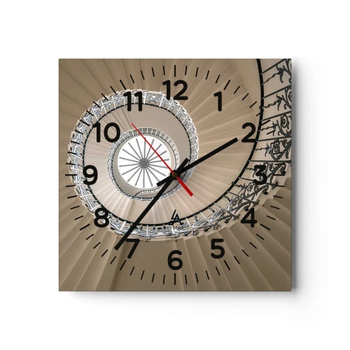 Ceas de perete - Ceas pe sticlă - În interiorul cochiliei - 30x30 cm