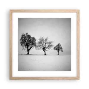 Poster în ramă de stejar deschis - La ce visează? - 40x40 cm