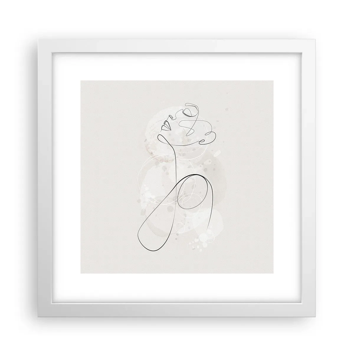 Poster în ramă albă - Spirala frumuseții - 30x30 cm