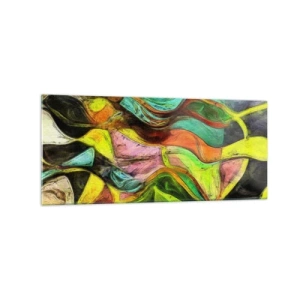 Tablou pe sticlă - Mișcarea este viață - 120x50 cm