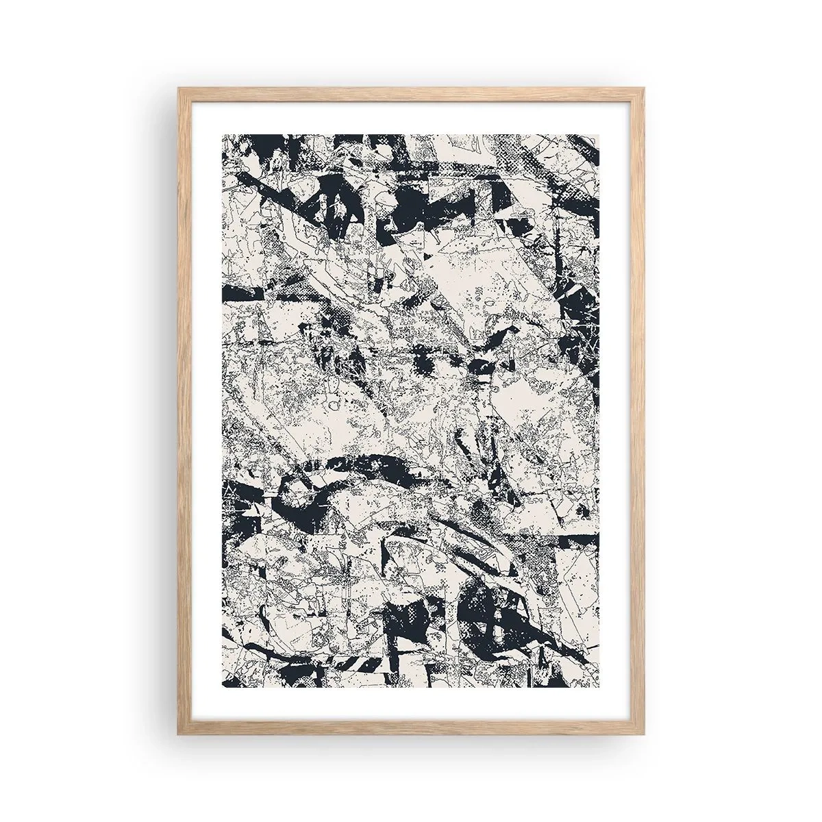 Poster în ramă de stejar deschis - Întrepătrunderea contrariilor - 50x70 cm