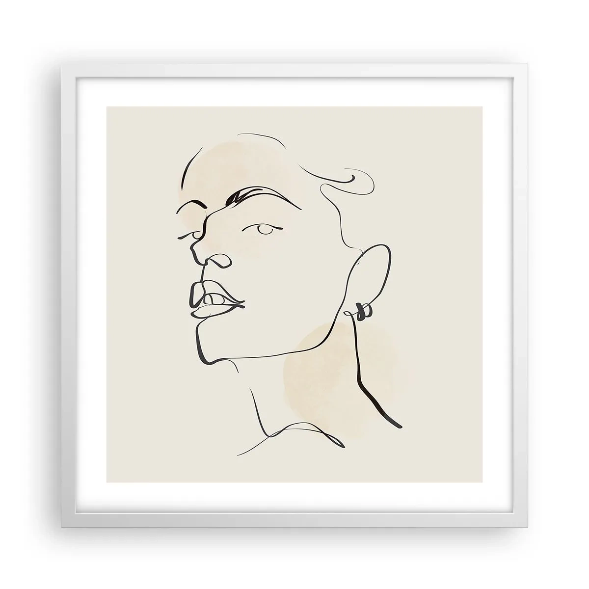 Poster în ramă albă - O privire mândră - 50x50 cm