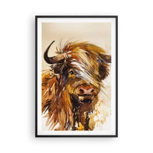 Poster în ramă neagră - Mândria vânătorului - 61x91 cm