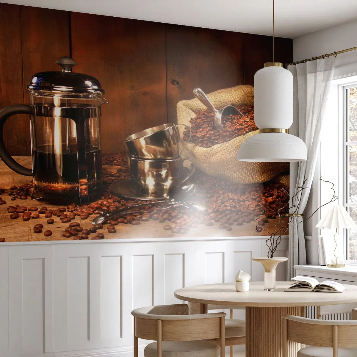 Tapet Premium Canvas - Magia cafelei - aromă și gust - Gastronomie, Cafea, Ibric de cafea - 250x175 cm