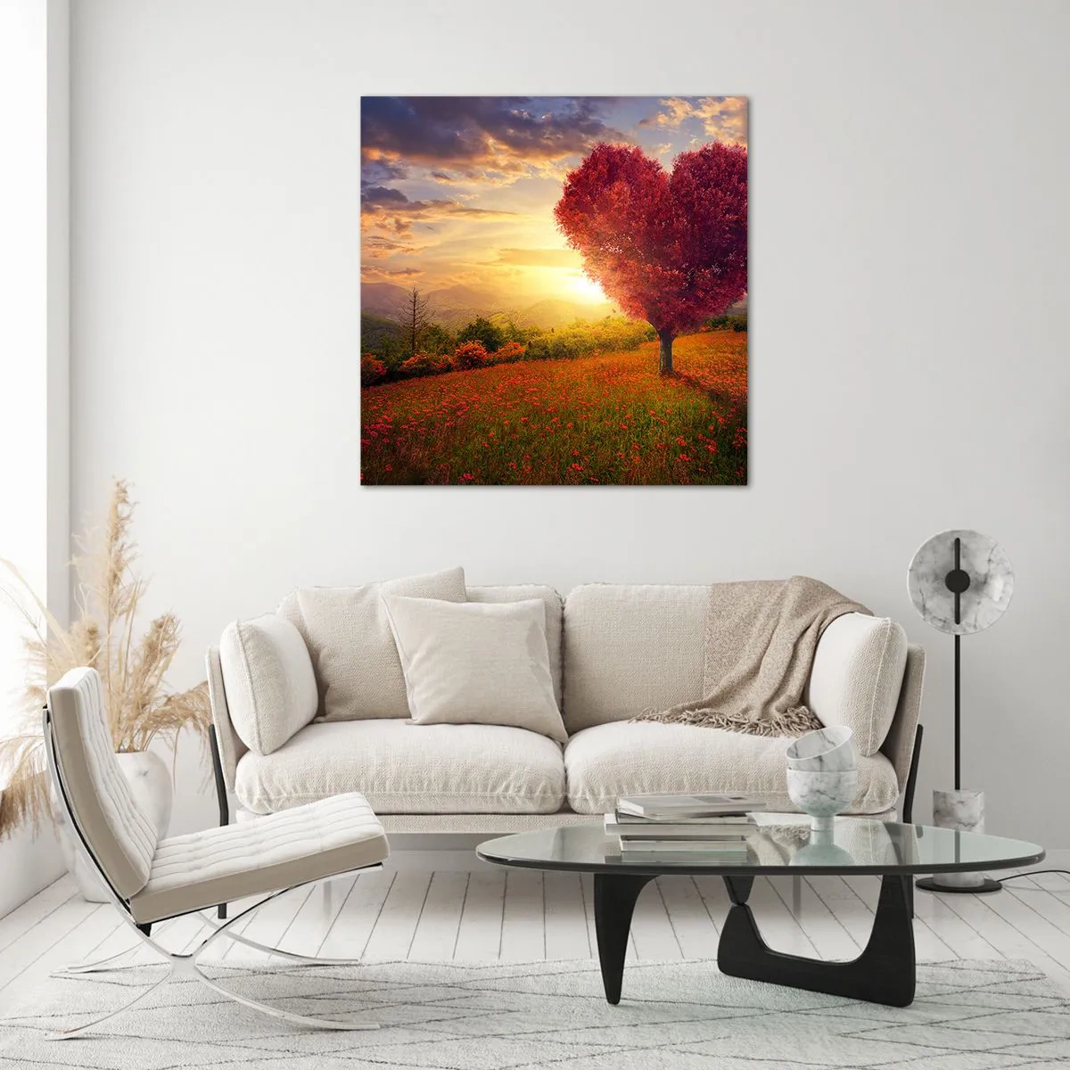 Tablou pe sticlă - Te apucă inima - 70x70 cm