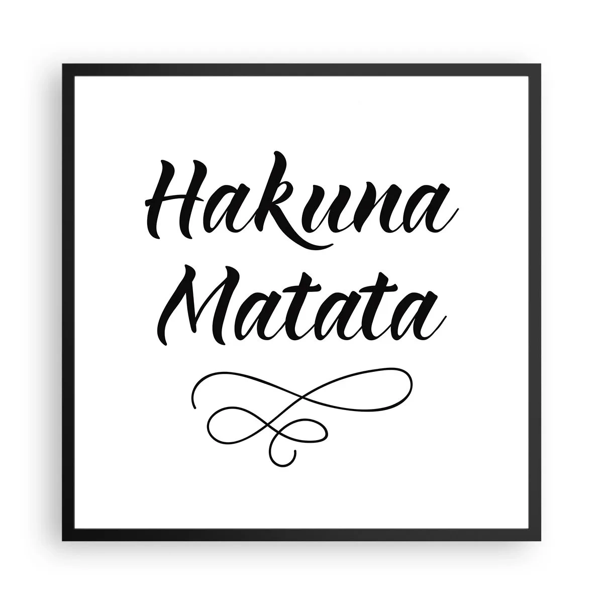 Poster în ramă neagră - Cel mai bun sfat - 60x60 cm