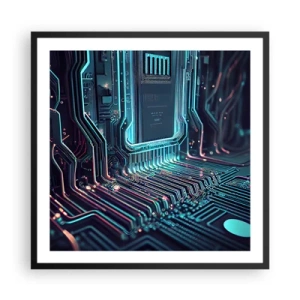 Poster în ramă neagră - Iată la ce mă gândesc... - 60x60 cm