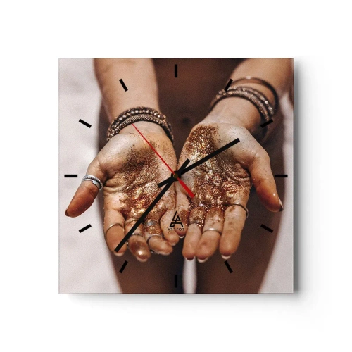 Ceas de perete - Ceas pe sticlă - Un cadou pentru tine - 40x40 cm