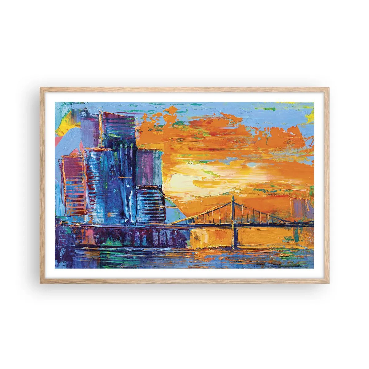 Poster în ramă de stejar deschis - Cultură și natură - 91x61 cm