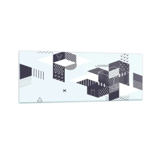 Tablou pe sticlă - În sufletul matematicii - 140x50 cm