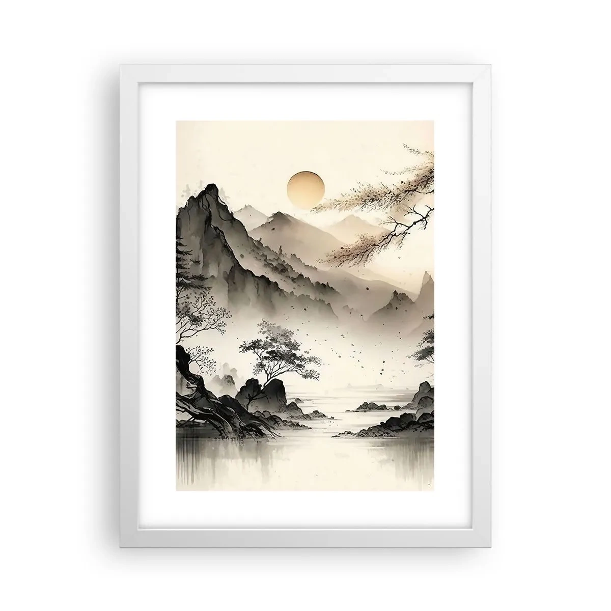 Poster în ramă albă - Farmecul unic al Orientului - 30x40 cm