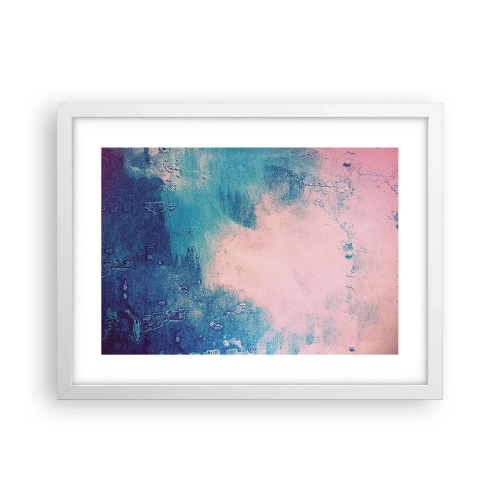 Poster în ramă albă - Îmbrățișare albastră - 40x30 cm