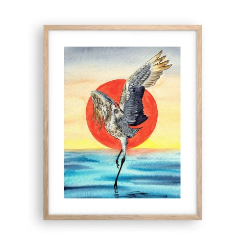 Poster în ramă de stejar deschis - E timpul să ne întoarcem - 40x50 cm