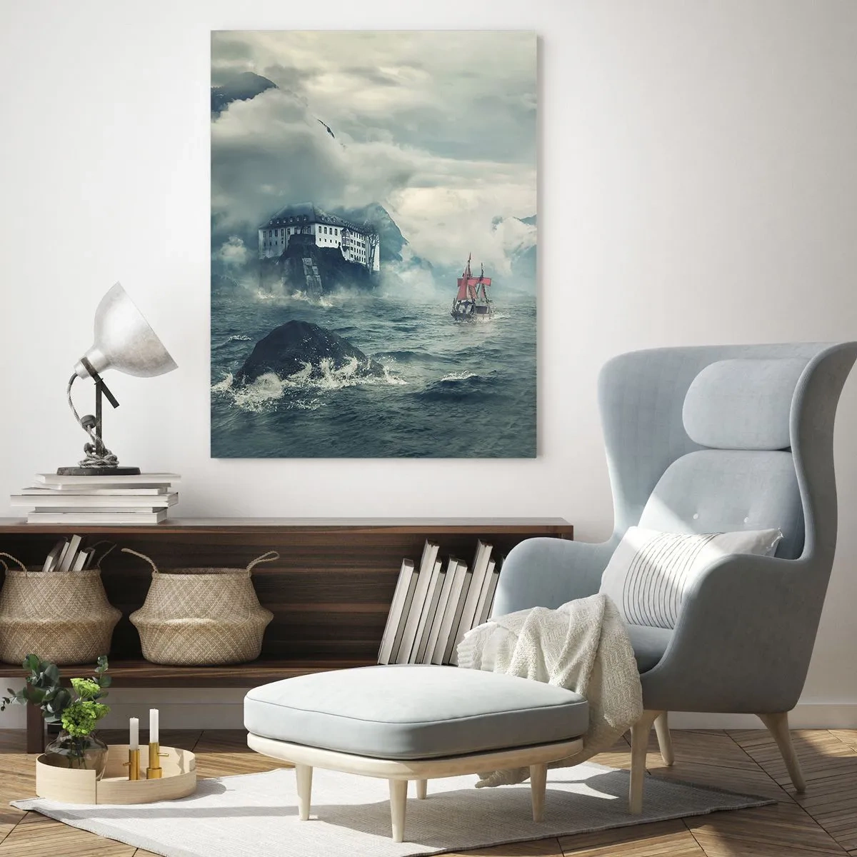 Tablou pe sticlă - Pe ape magice - 50x70 cm