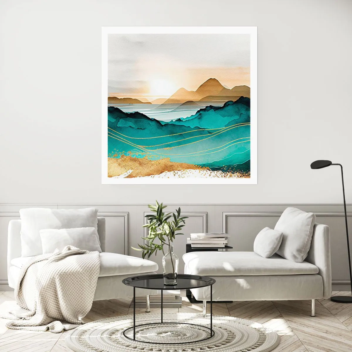 Poster - La limita abstracției - peisaj - 40x40 cm