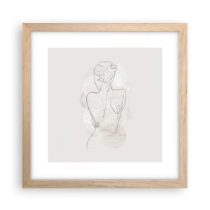 Poster în ramă de stejar deschis - Ca un instrument sensibil - 30x30 cm